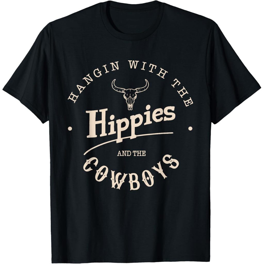 Áo thun Hangin With The Hippies And The Cowboys