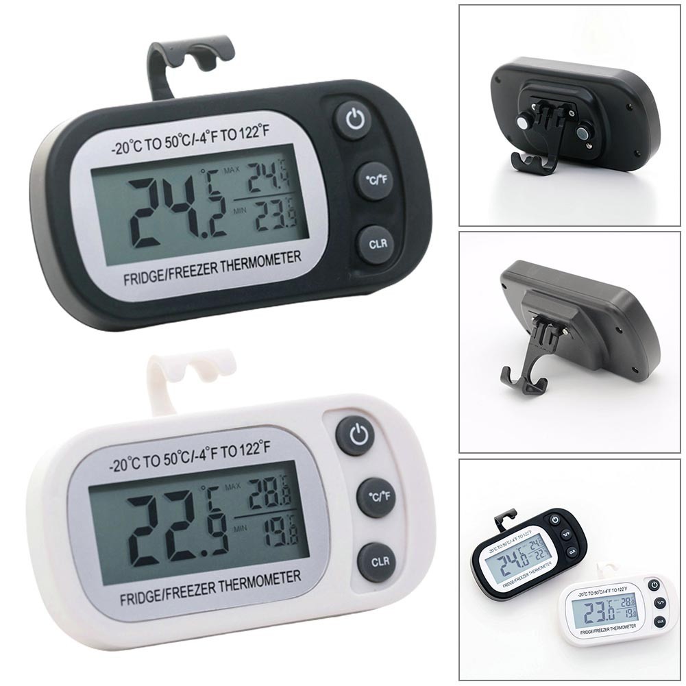[HOT] Nhiệt kế / tủ lạnh chống nước kỹ thuật số có màn hình LCD Min / Max.-EAGLE