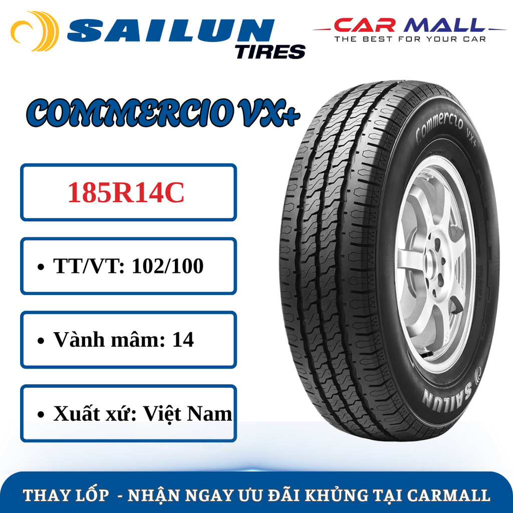 Lốp xe thương mại, xe Van SAILUN 185R14C COMMERCIO VX+