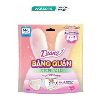 Băng Vệ Sinh Dạng Quần Diana Double Fresh Size M-L 2Chiếc