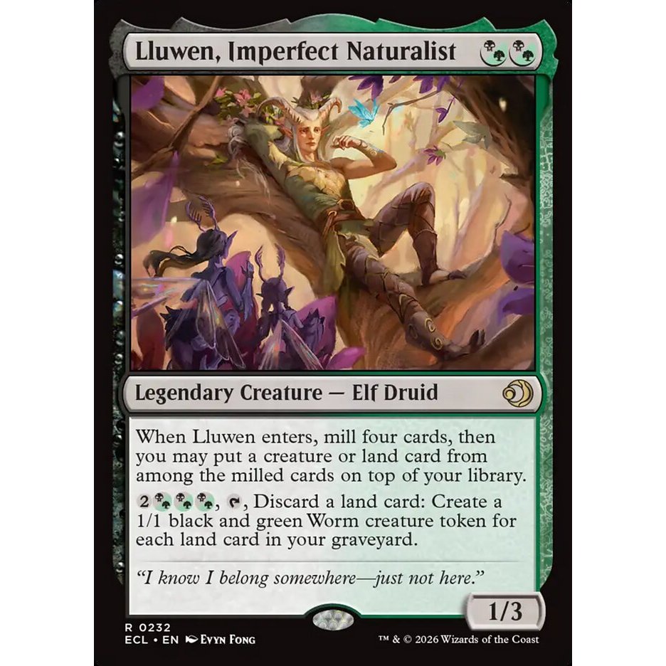 Lluwen, Imperfect Naturalist - rare - foil - ECL - 232 - (Rare,Mythic) - Magic The Gathering