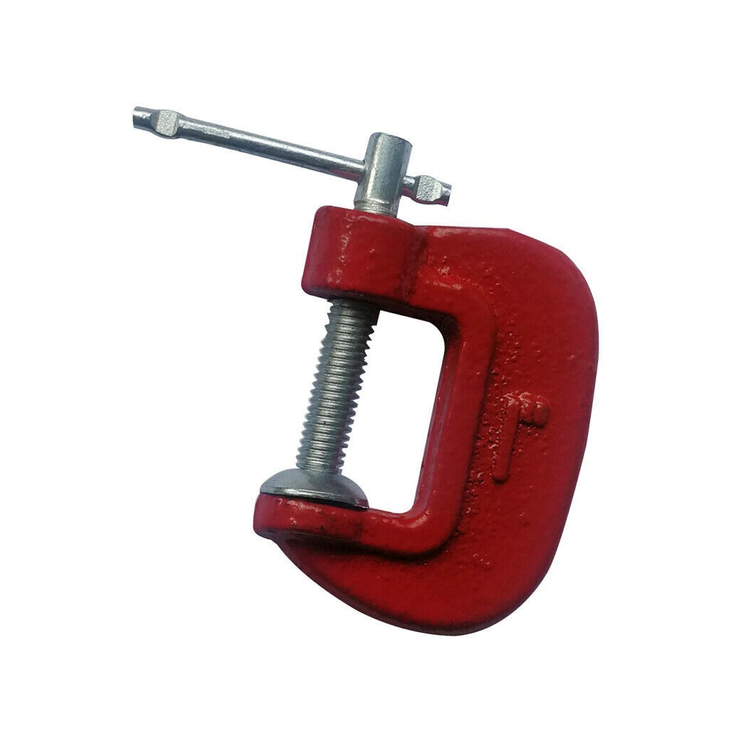 Heavy Duty Steel Frame Reinforced Welding Work G-Clamp 1Inch C Grip Woodworking