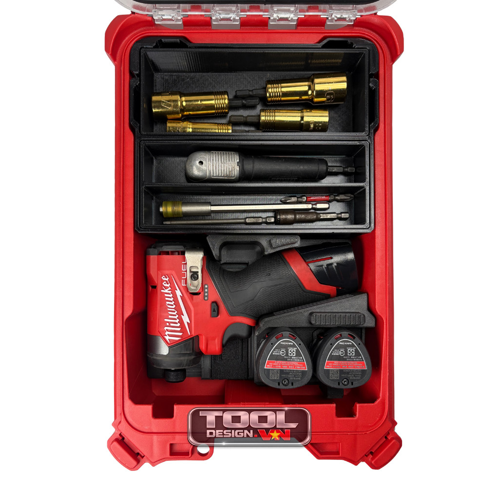 Combo Khay M12 Impact Driver + Ngăn Chứa B198 - Tool Design Vn