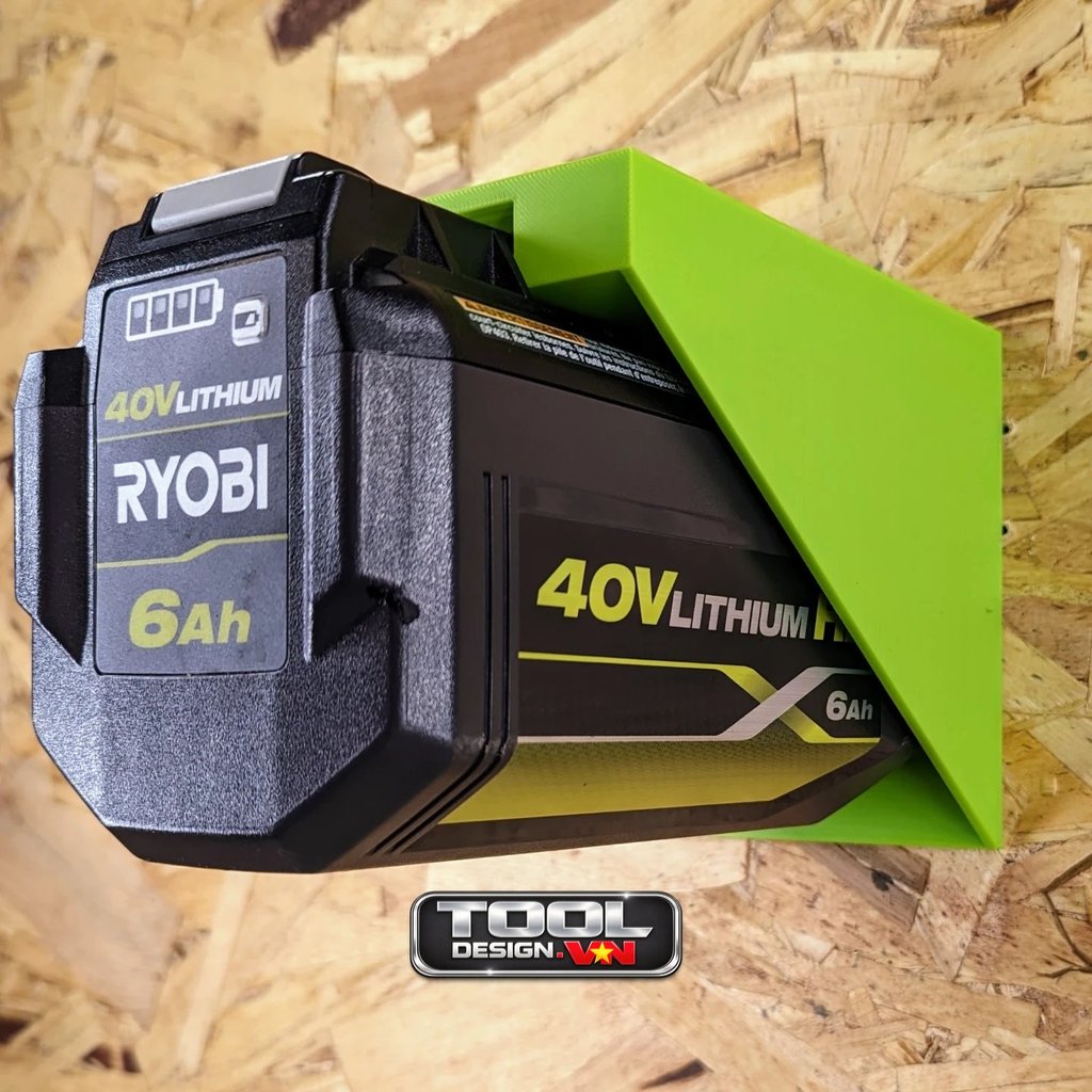 Đế Gài Pin Ryobi 40V Treo Tường - Tool Design Vn