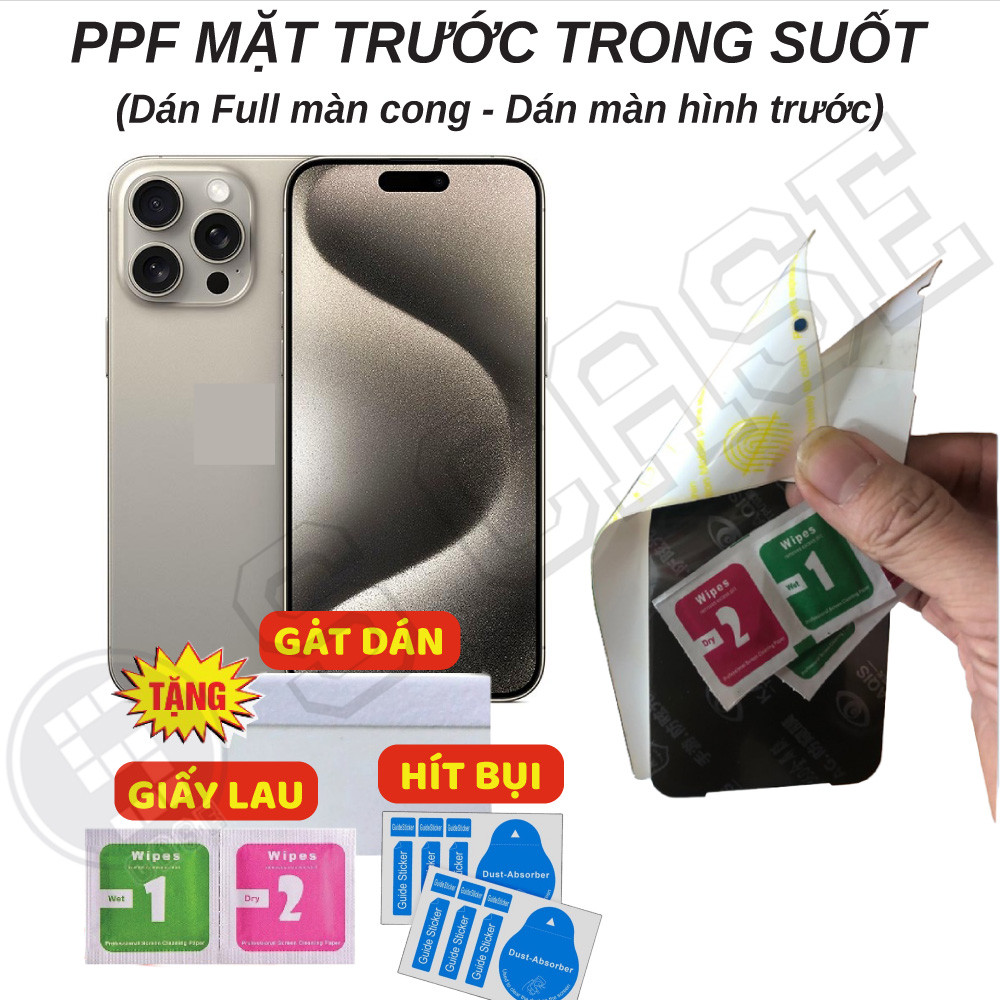 Dán PPF Full Màn Trong Suốt Cho iphone 15 Pro Max iphone 15 Plus 15 Promax