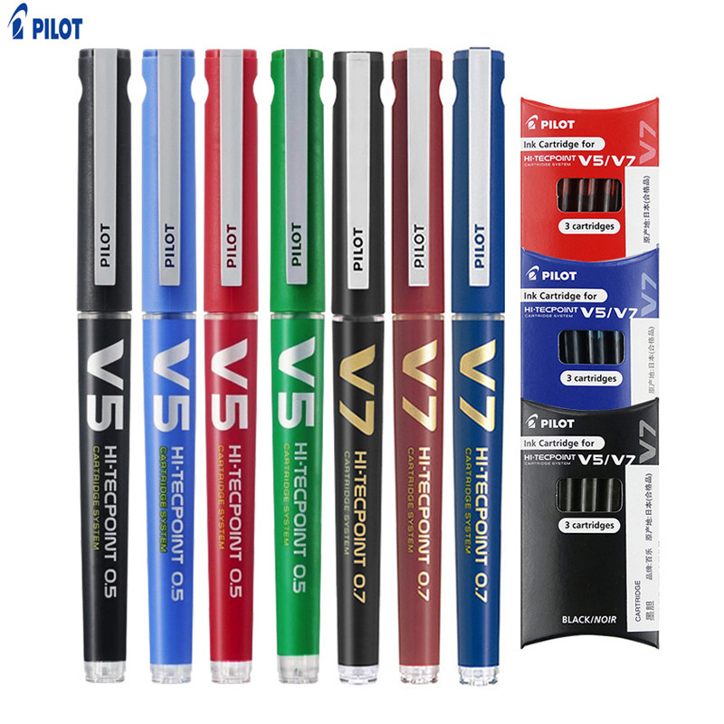 Bút/ Ruột Mực Nước Pilot Hi-Techpoint V5 Cartridge System (BXC-V5) - Thay Ruột Tiện Lợi, Ngòi Kim 0.
