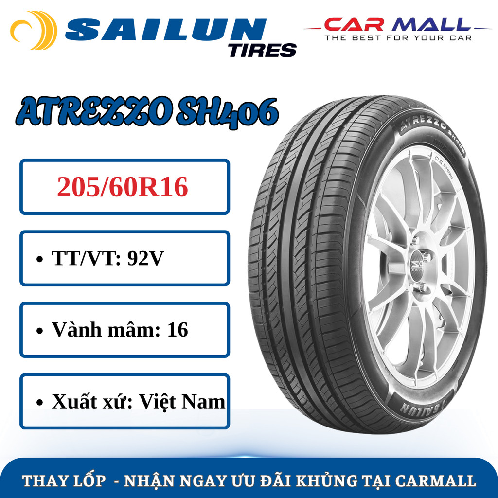 Lốp xe du lịch Sailun 205/60R16 ATREZZO SH406