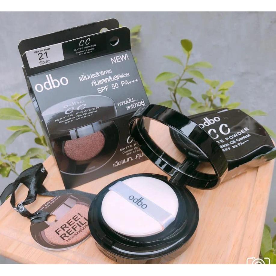 Phấn Nước Cushion Odbo CC Kiềm Dầu 14gr Thái Lan tone trắng sáng