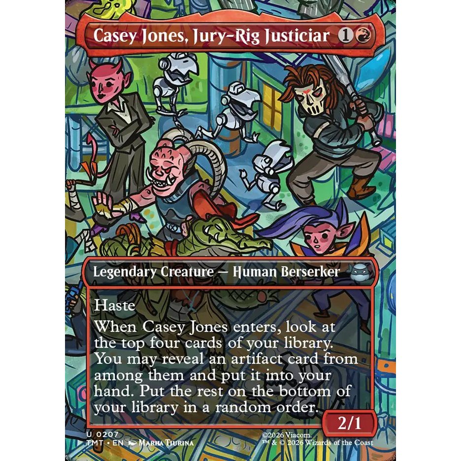 Casey Jones, Jury-Rig Justiciar - uncommon - normal - TMT - 207 - (Uncom, Common) - Magic The Gather