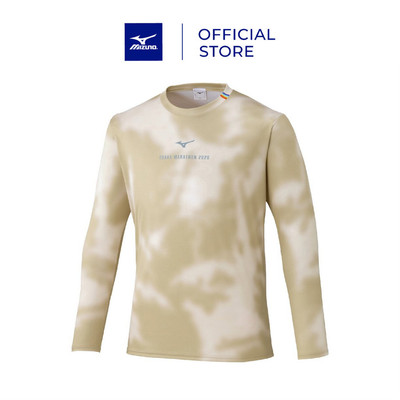 Áo Thun Dài Tay Chạy Bộ Unisex Mizuno Osaka Marathon Expo Long Sleeve Tee Kaki - J2MADY5938