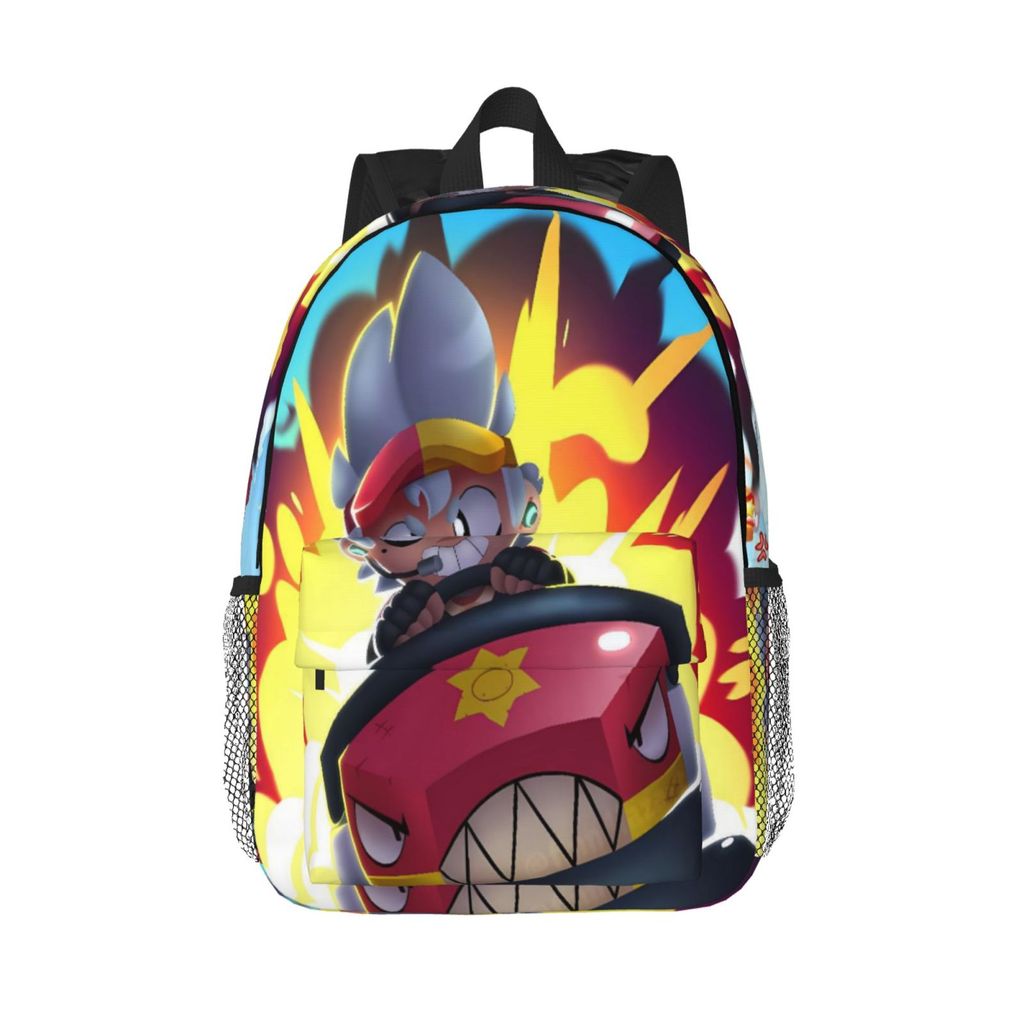 Brawl Star Mới Ba lô học sinh dung tích lớn 15 inch Túi đi học, Túi đeo vai, Dày