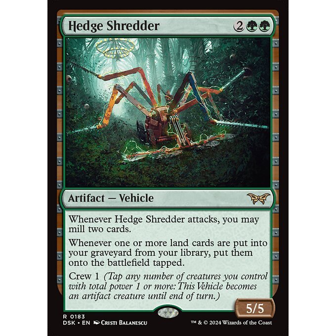 Magic: The Gathering - Duskmourn: House of Horror - Hedge Shredder (183) Foil