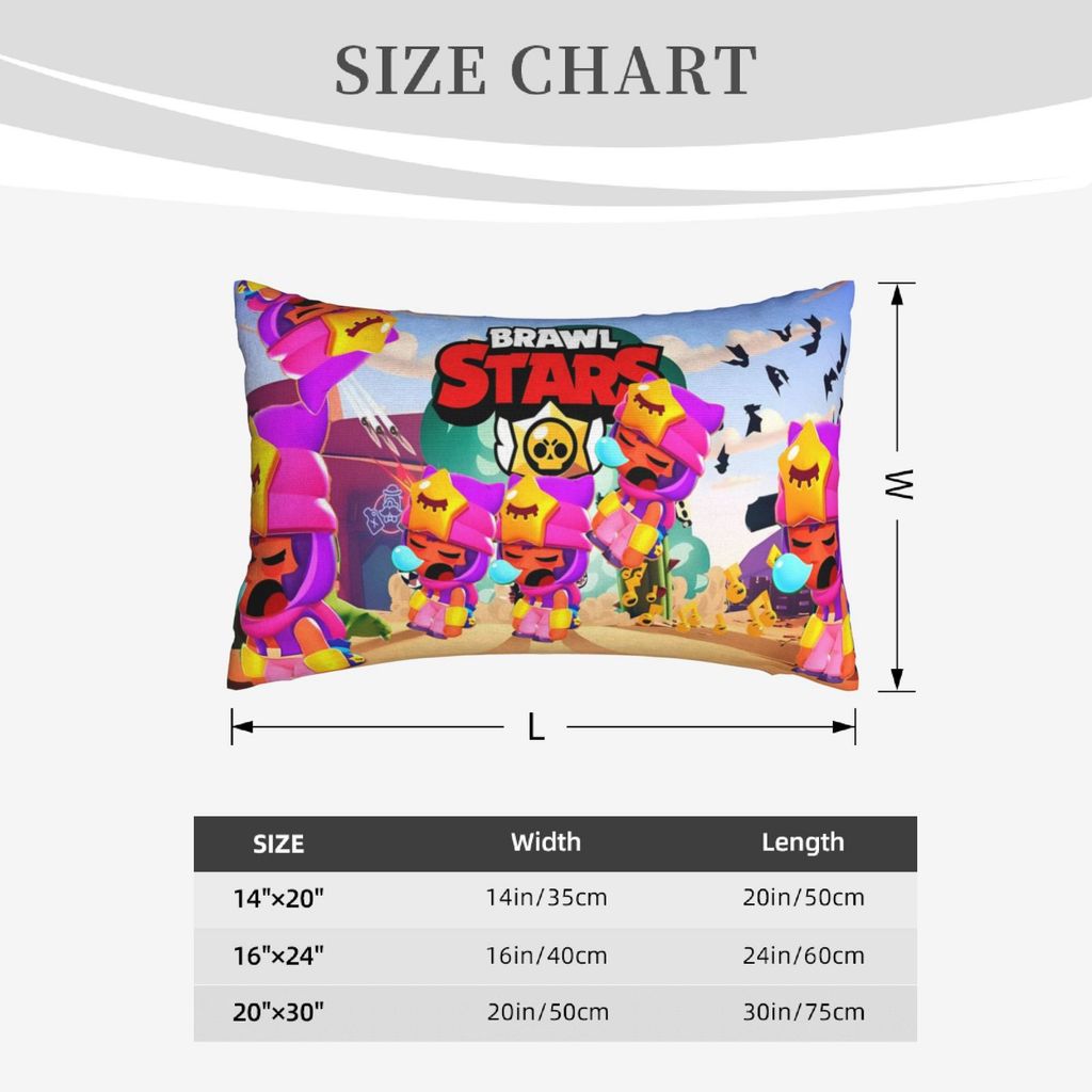 Vỏ gối sang trọng hai mặt Brawl Star, miếng bảo vệ gối sang trọng siêu mềm, nhiều kích cỡ, ghế sofa,