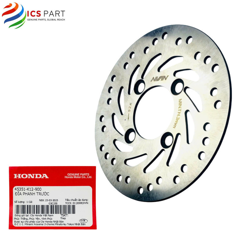 45351K12900 |  Đĩa Phanh, Đĩa Thắng  Trước    LEAD 125 K12  2013 - 2019   Honda