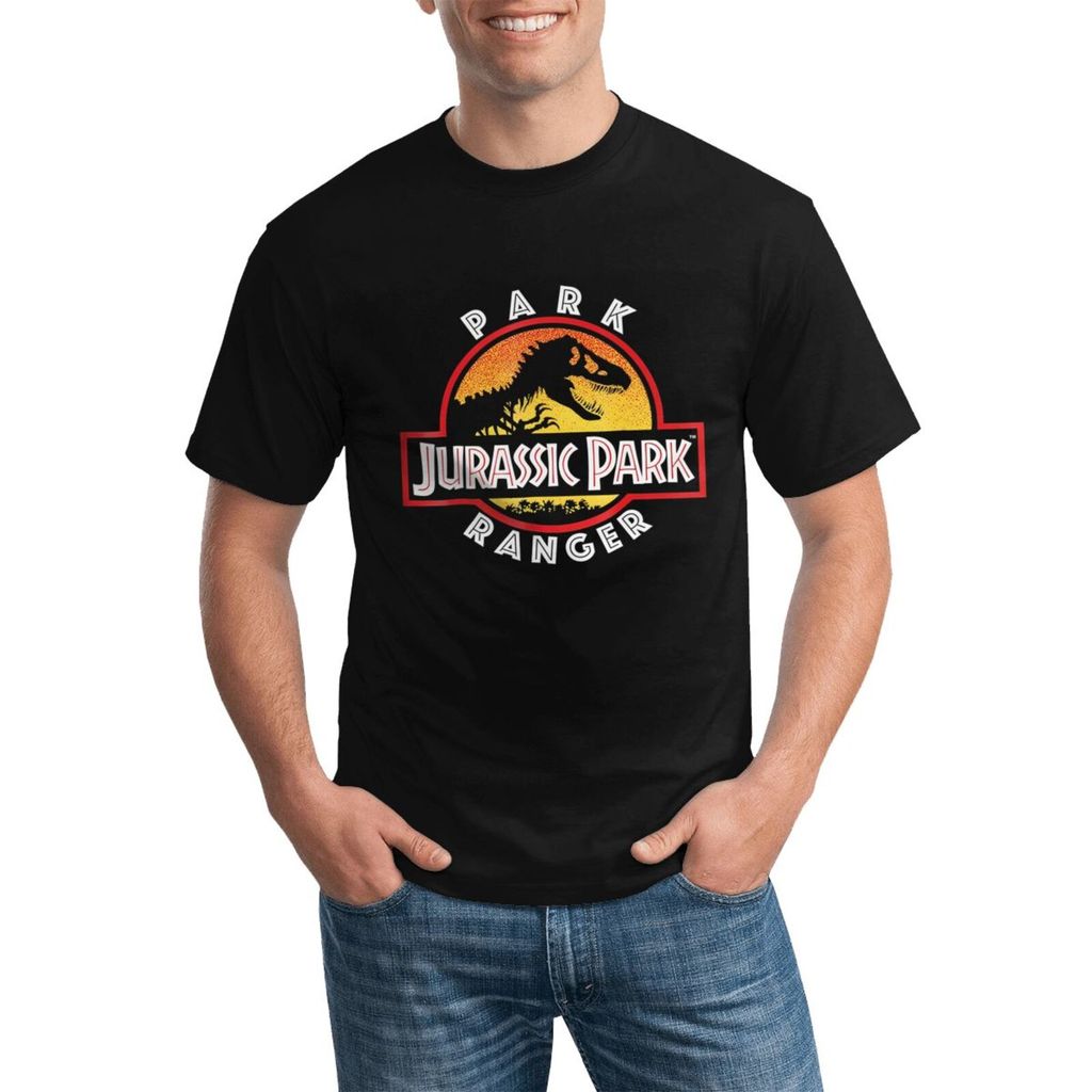 Jurassic Park Circle Park Ranger Mềm mại và thoáng khí Plus Size Áo thun cổ tròn 100% Cotton