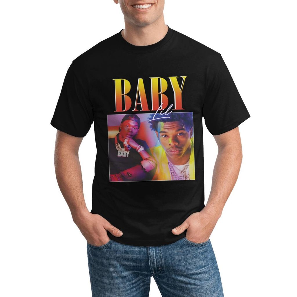 Áo thun Cotton đa năng Lil Baby Retro Plus Size cho mọi mùa