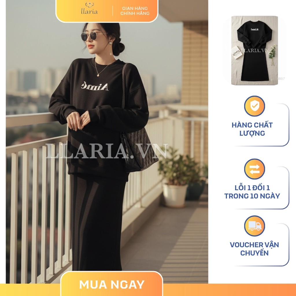 Set Bộ Đồ Bầu Thu Đông LLARIA B012 - Phong Cách Tối Giản, Ấm Áp và Hiện Đại