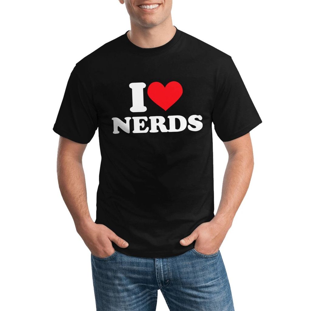 I Love Nerds - Áo Thun Cổ Tròn Cotton 100%, Cỡ Lớn