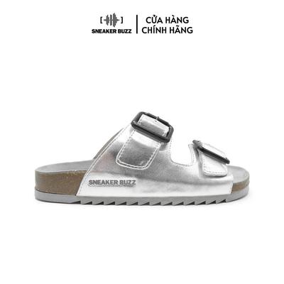 Dép Sneaker Buzz Cork Sole Sandals PU Đế Trấu Silver Unisex V2807SB03U_083