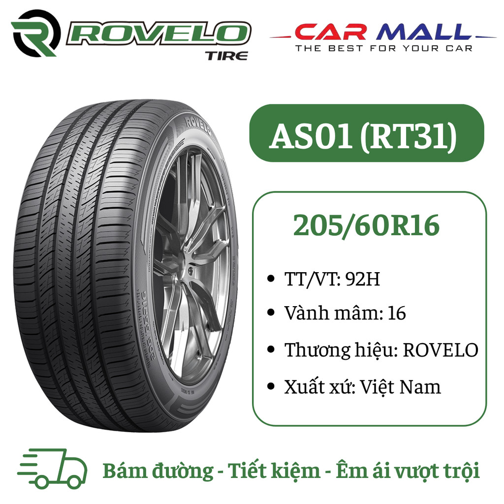 Lốp xe du lịch ROVELO 205/60R16 AS01