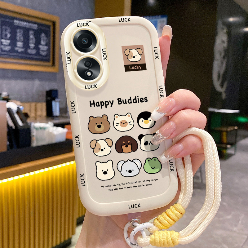 Ốp Lưng OPPO A58 4G A78 4G A58 5G A58X 5G A78 5G A1X 5G A2X 5G  Case Hoạt hình Với Lanyard