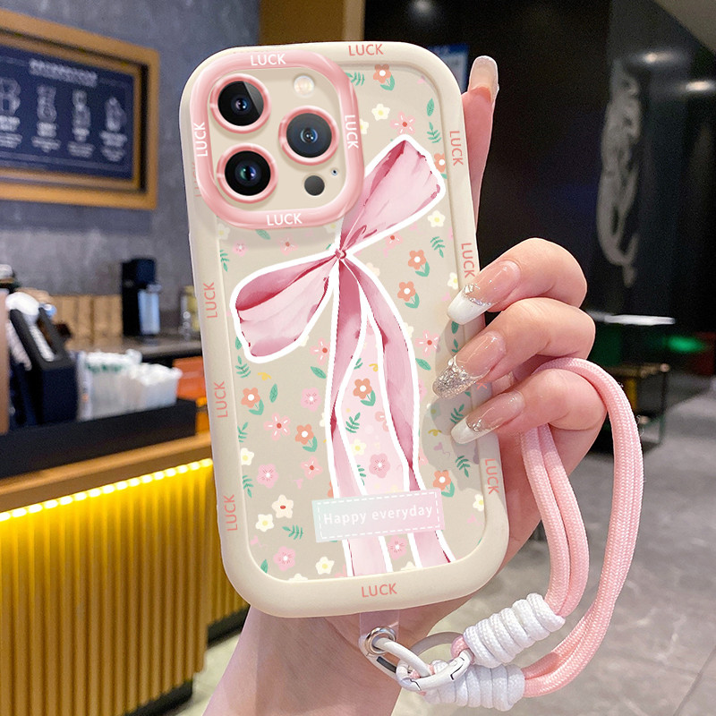Ốp Lưng iPhone 11 11 Pro 11 Pro Max 12 12 Pro 12 Pro Max 13 13 Pro 13 Pro Max Case Bowknot Với Lanya