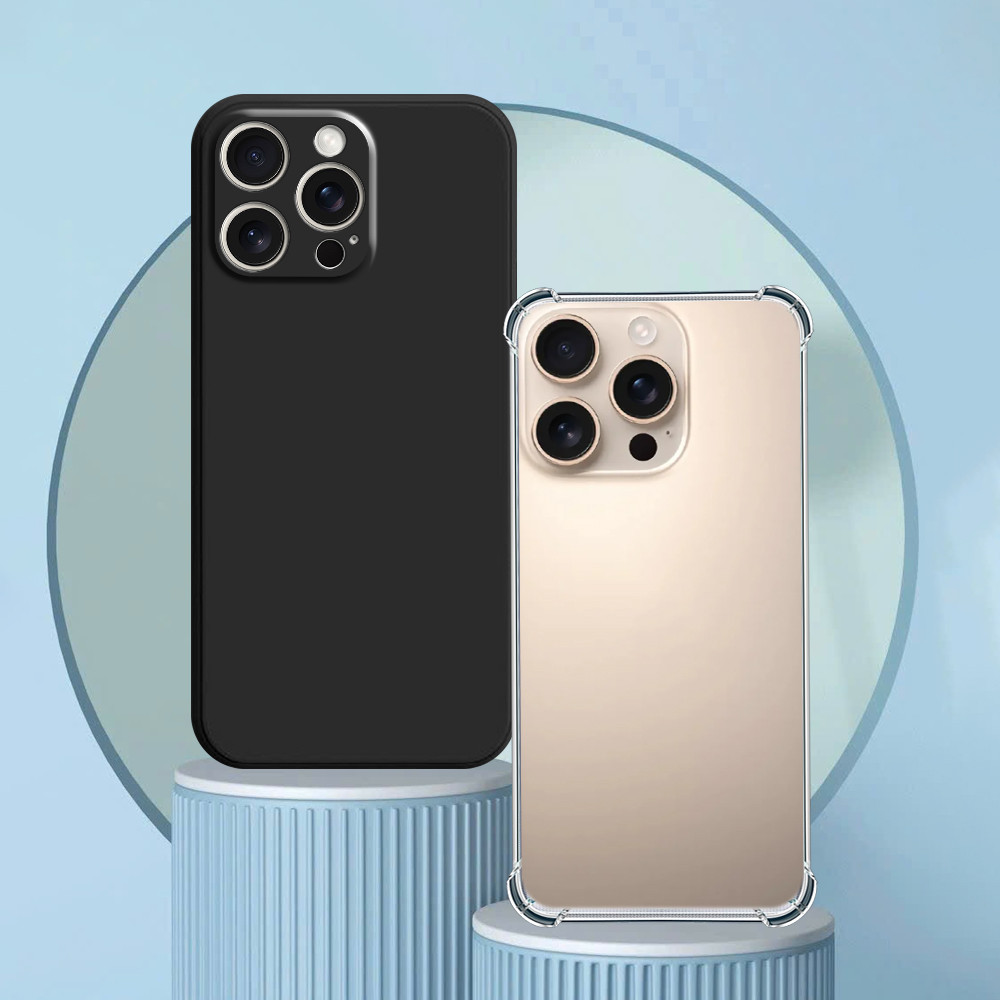 Ốp lưng dành cho iphone 16 16 Pro 16 Pro Max 16 Plus ốp trong suốt chống sốc và ốp tpu dẻo đen basic