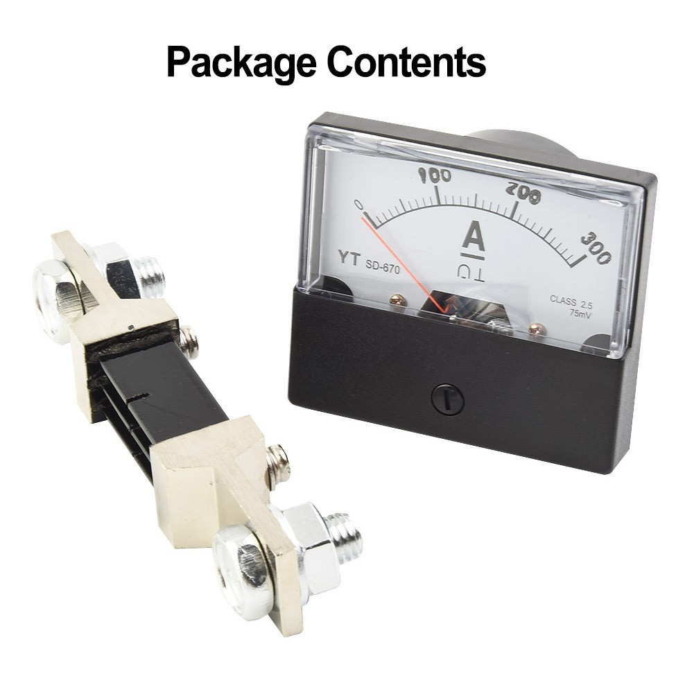 [JODG] Đồng hồ đo Ampe Analog DH-670 Ampe kế DC 0-200A / 300A / 75mV và Ampe bảng điều khiển Shunt