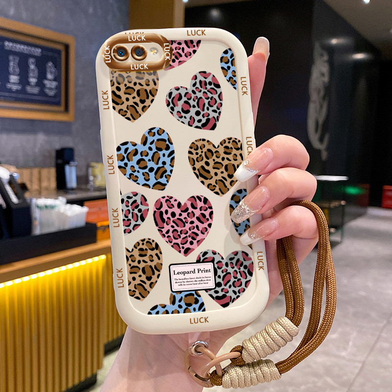 Ốp Lưng Realme C2 C2s OPPO A1KCase Dâu tây Vỏ mềm Với Lanyard