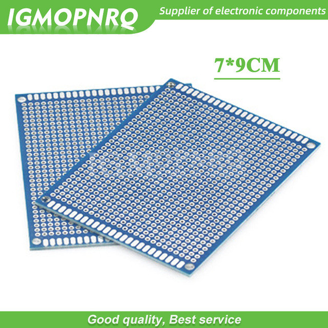 1 Chiếc Hai Mặt Protoboard Breadboard Universal Board Màu Xanh PCB 2 * 8cm 3 * 7Cm 4 * 6cm 5 * 7Cm 7