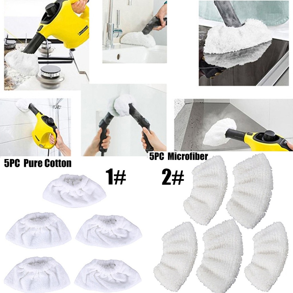 [BÁN] 5x Dành Cho Karcher SC2 SC3 SC4 SC5 Máy Làm Sạch Hơi Nước Vải Terry Dụng Cụ Cầm Tay Miếng Lót 