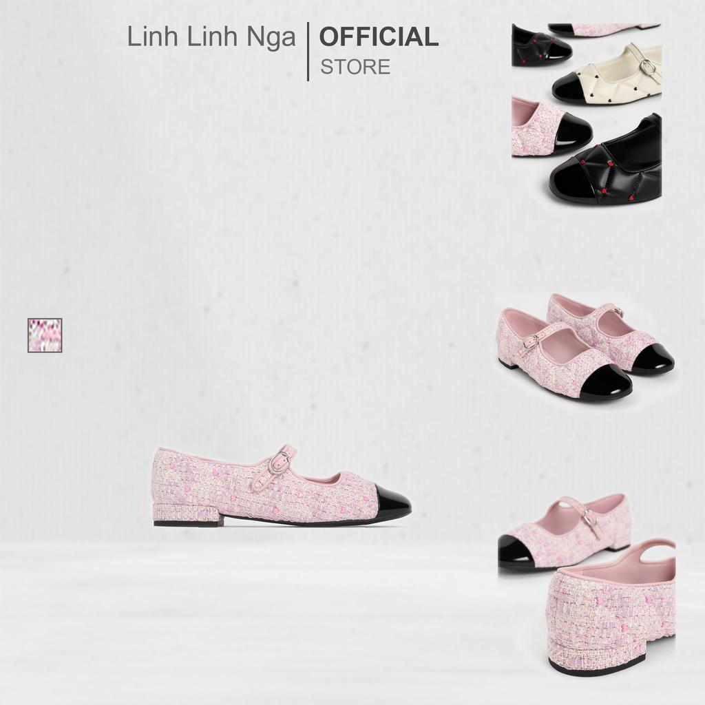 Giày С&Κ Dahlia Tweed Heart-Print Mary Janes - CK1-70381033 chính hãng đủ bill