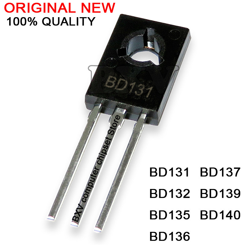 CR-10 CÁI BD135 BD136 BD131 BD132 BD137 BD138 BD139 BD140 TO 126 NPN Điện Triode Transistor Mới Và C