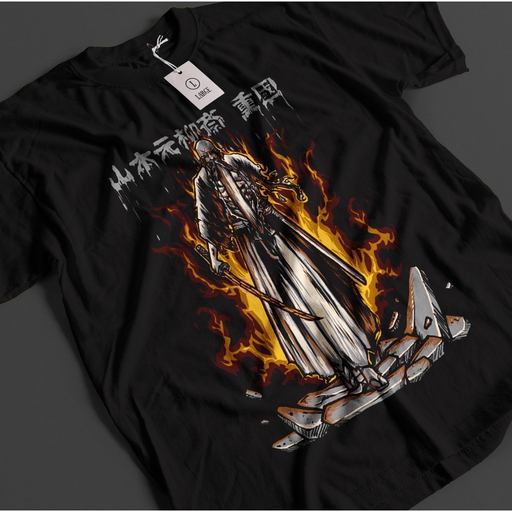 Bleach Anime Áo Sơ Mi Yamamoto Áo Thun Ichigo Bankai Áo Thun Aizen Zaraki Unisex Tee