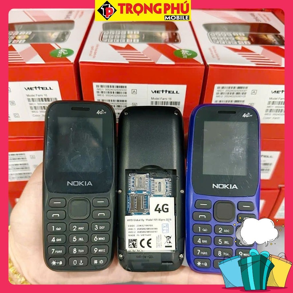 Điện thoại Nokia 105 Pro 4G 2024 HMD LK unseal - Sóng 4G chuẩn - Chính bán siêu chạy