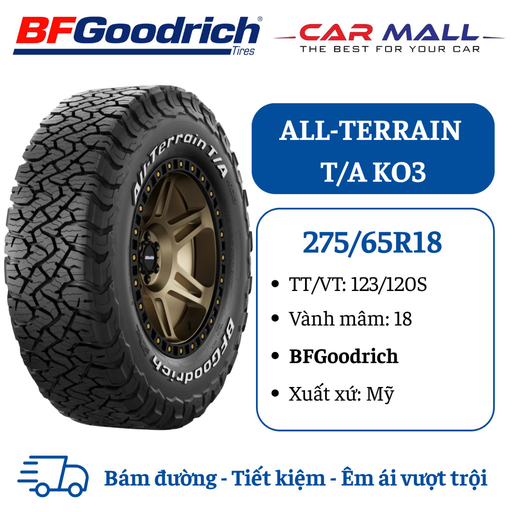 Lốp xe địa hình BFGoodrich 275/65R18 All Terrain KO3