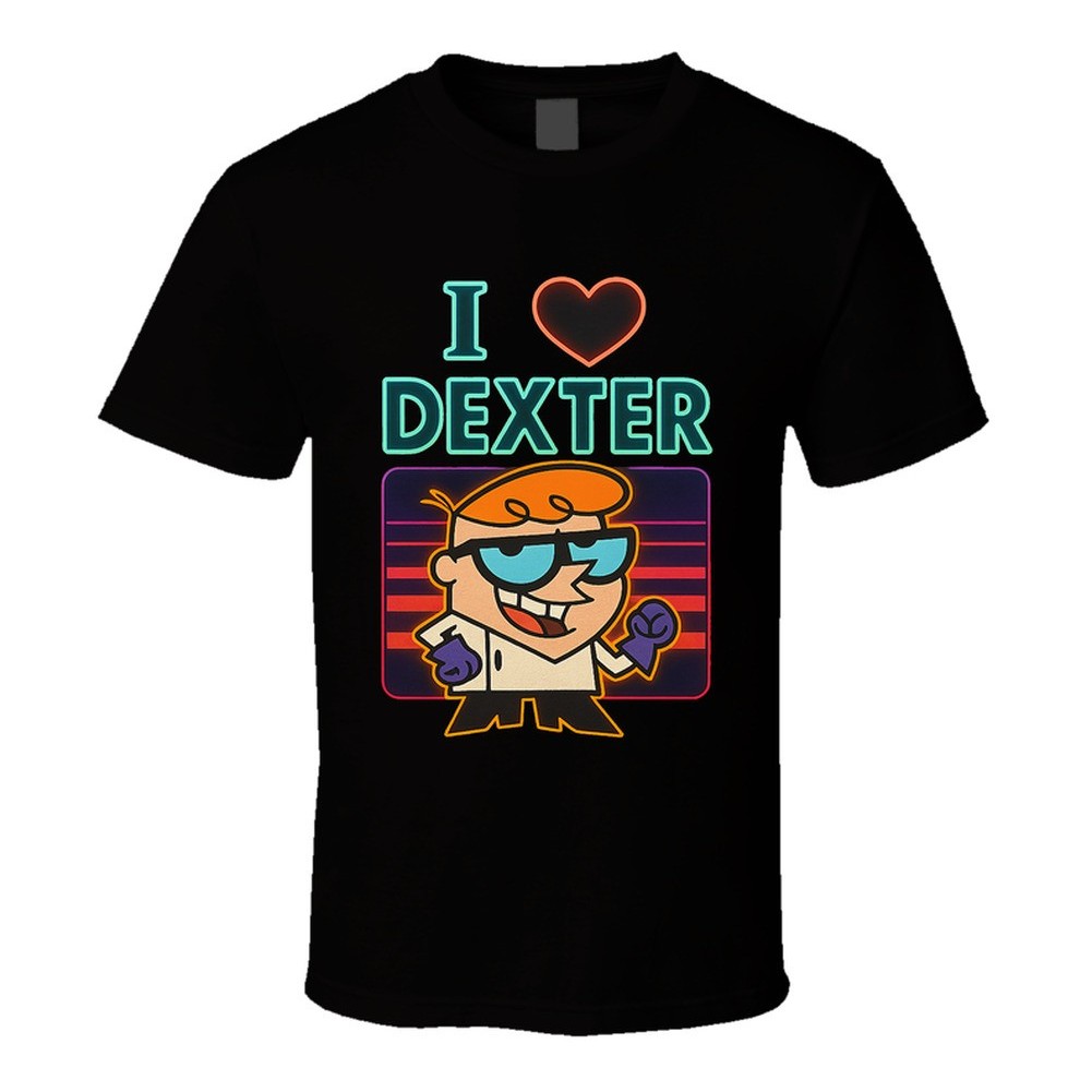 I Heart Love Dexter Dexter Phòng thí nghiệm Nhân vật hoạt hình Fan Áo thun