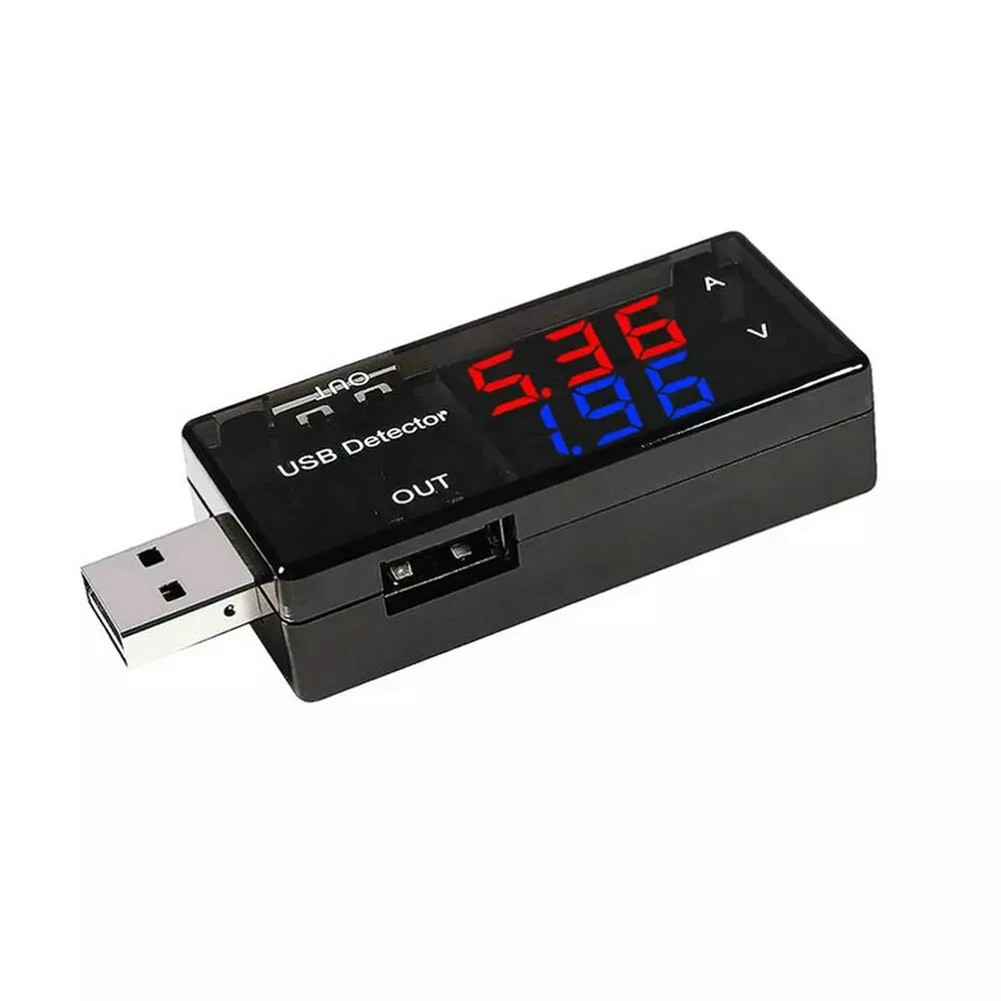 [HOT] Máy kiểm tra bộ sạc USB Đồng hồ đo dòng điện áp Vôn kế Ampe kế Máy kiểm tra 3-9V 0-5A