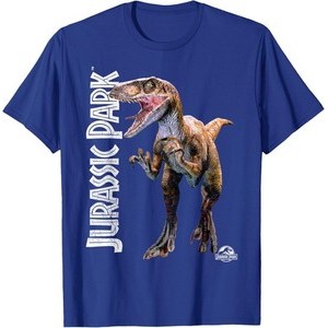 Áo thun họa tiết toàn thân Jurassic Park Velociraptor