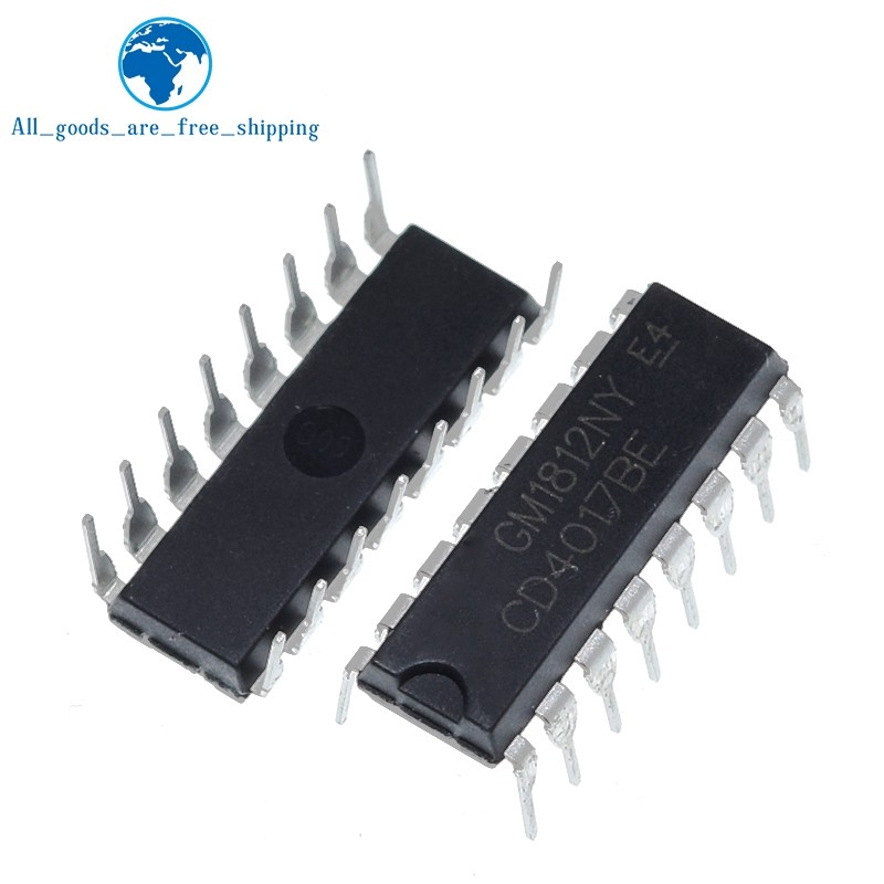 10 CÁI CD4017 CD4017B CD4017BE 4017 DECADE COUNTER DIVIDER IC