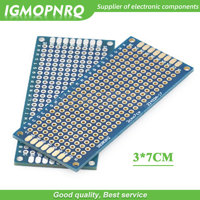 1 Chiếc Hai Mặt Protoboard Breadboard Universal Board Màu Xanh PCB 2 * 8cm 3 * 7Cm 4 * 6cm 5 * 7Cm 7