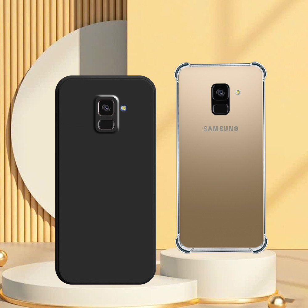 Ốp lưng Samsung A5 2018 / A8 2018 / A8 Plus / A8+ ốp trong chống sốc và ốp tpu dẻo đen