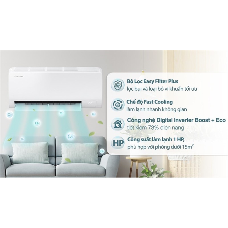 Máy lạnh Samsung Inverter 1 HP AR10DYHZAWKNSV 2024 - THÁI LAN LIKE NEW - Bảo Hành Hãng