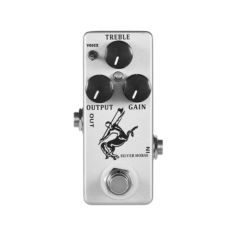 Cmrlvn MOSKYAudio Silver Horse Overdrive Boost Guitar Effect Pedal Full Metal Shell True Bypass