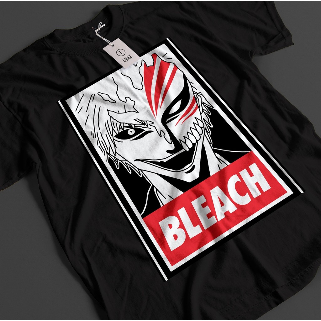 Bleach Anime Áo Sơ Mi Ichigo Bankai Áo Thun Byakuya Áo Aizen Zaraki Unisex Tee