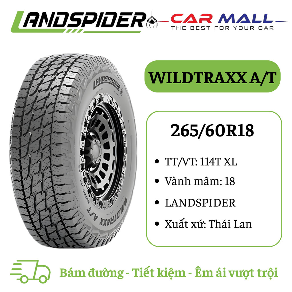 Lốp địa hình LANDSPIDER 265/60R18 WILDTRAXX A/T