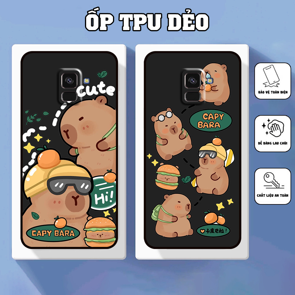 Ốp lưng Samsung A5 2018 / A8 2018 / A8 Plus / A8+ in hình capy bara cute