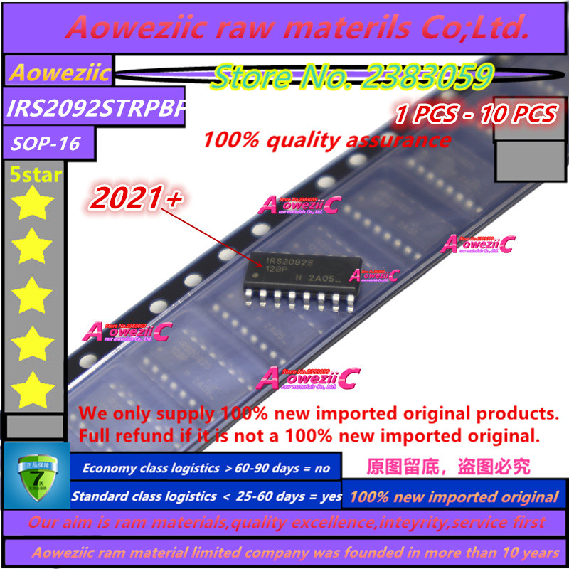 Aoweziic 2022 + 1 Cái - 10 Cái 100% Nhập Khẩu Mới Chính Hãng IRS2092STRPBF IRS2092STR IRS2092S SOP-1