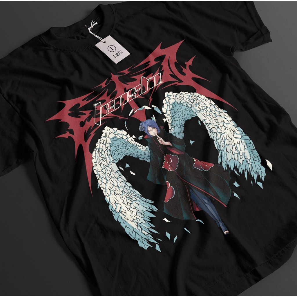 Áo Sơ Mi Naruto Konan Áo Thun Akatsuki Áo Anime Nagato Top Đau Unisex Tee
