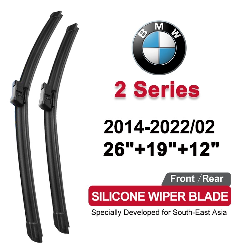 Cần gạt nước ô tô silicon cho BMW 2 Series 2014-2022 (F45 / 2AT) 2021 2020 2019 2018 Bộ lưỡi gạt nướ